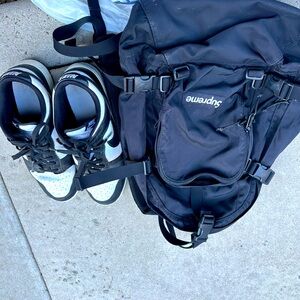 Selling my NYC Black Supreme Backpack with Panda Dunks included- Not Separate